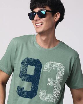 regular fit printed crew-neck t-shirt