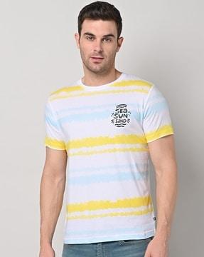 regular fit printed crew-neck t-shirt