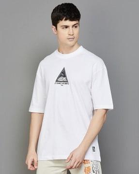 regular fit printed crew-neck t-shirt