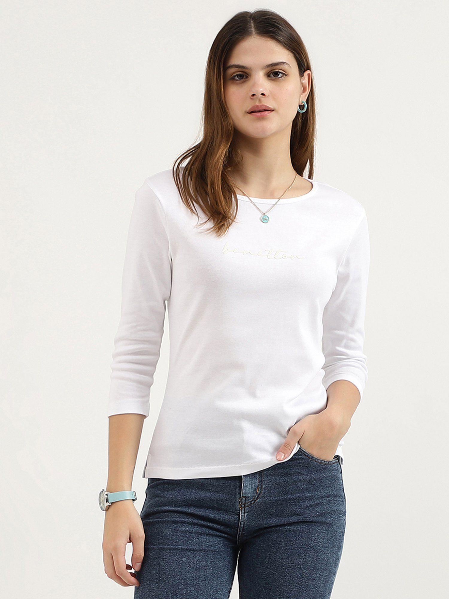 regular fit round neck solid t-shirt