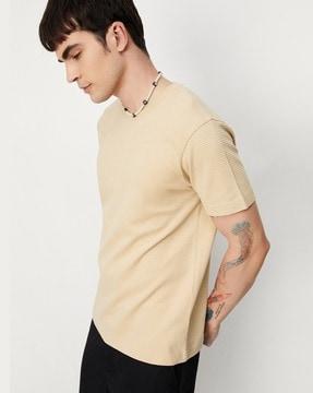 regular fit round neck stylised t-shirt