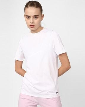 regular fit round-neck t-shirt with logo print