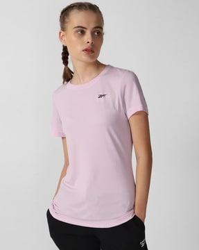 regular fit round-neck t-shirt with logo print