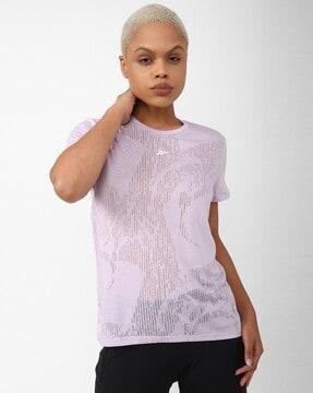 regular fit round-neck t-shirt with logo print