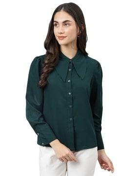 regular fit shirt with wing collar