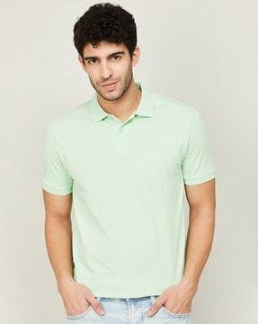 regular fit short sleeve polo t-shirt