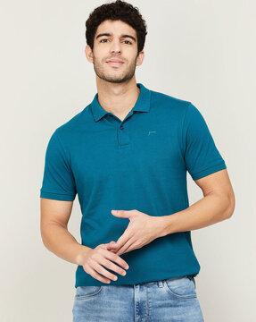 regular fit short sleeve polo t-shirt