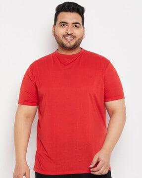 regular fit short-sleeves crew-neck t-shirt