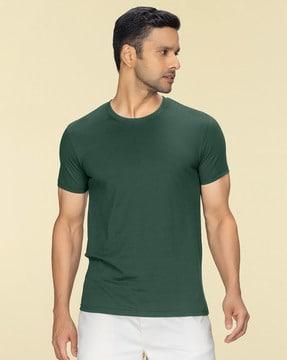 regular fit short-sleeves crew-neck t-shirt