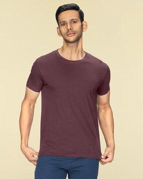 regular fit short-sleeves crew-neck t-shirt