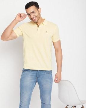 regular fit short sleeves polo t-shirt with embroidered logo