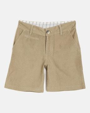 regular fit shorts with button closure
