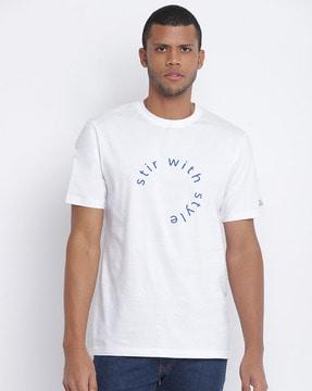 regular fit solid crew-neck t-shirt