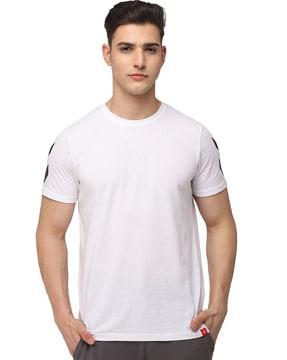 regular fit solid round-neck t-shirt