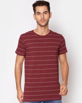 regular fit striped crew-neck t-shirt