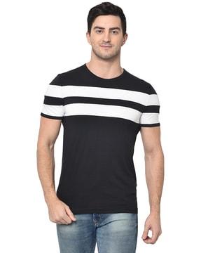 regular fit striped crew-neck t-shirt