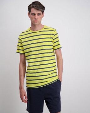 regular fit striped crew-neck t-shirt