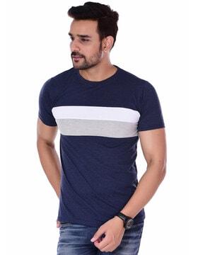 regular fit striped crew-neck t-shirt