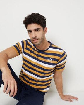 regular fit striped crew-neck t-shirt