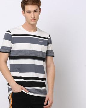 regular fit striped crew-neck t-shirt