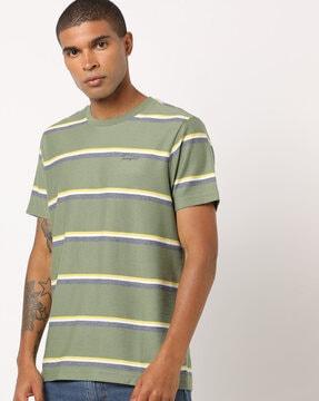 regular fit striped crew-neck t-shirt