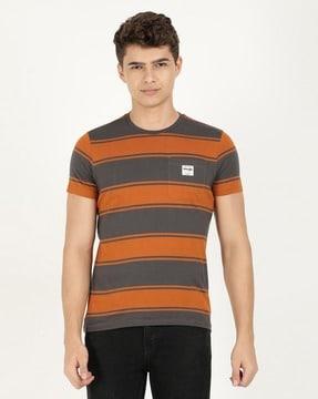 regular fit striped crew-neck t-shirt