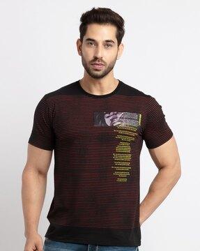 regular fit striped crew-neck t-shirt