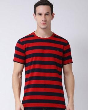 regular fit striped crew-neck t-shirt