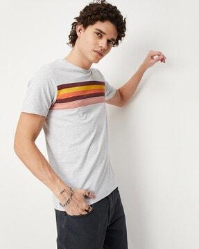 regular fit striped crew-neck t-shirt