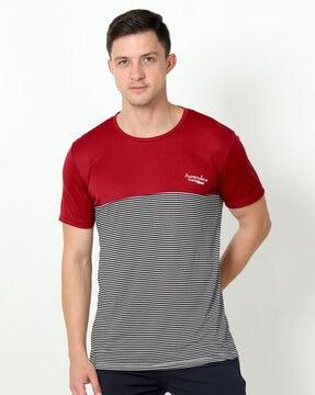regular fit striped crew-neck t-shirt