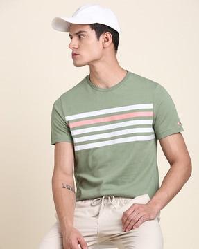 regular fit striped crew-neck t-shirt