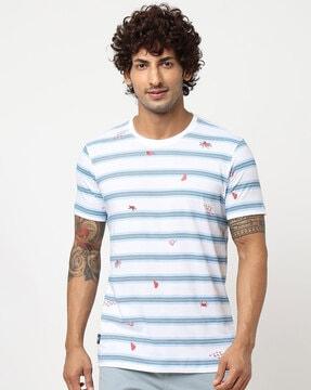 regular fit striped crew-neck t-shirt