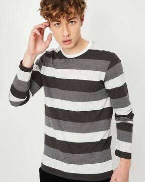 regular fit striped crew-neck t-shirt