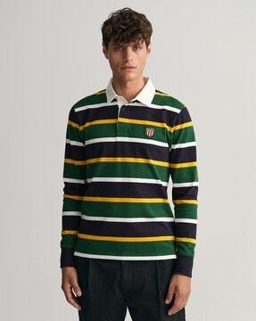 regular fit striped polo t-shirt