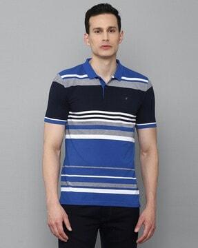 regular fit striped polo t-shirt