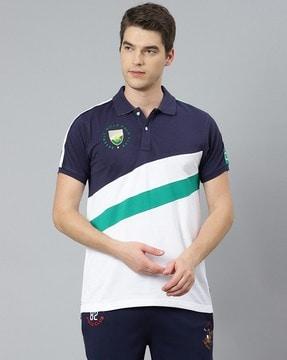 regular fit striped polo t-shirt