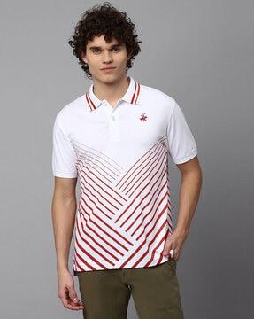 regular fit striped polo t-shirt