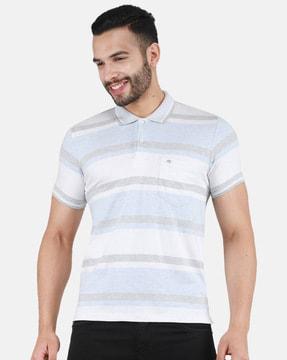 regular fit striped polo t-shirt