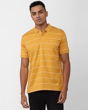 regular fit striped polo t-shirt