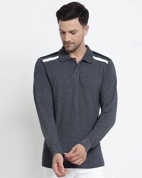 regular fit striped polo t-shirt