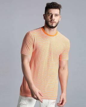 regular fit striped t-shirt with short sleeves