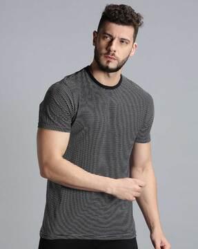 regular fit striped t-shirt with short sleeves