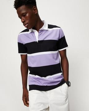 regular fit striped t-shirt with short sleeves