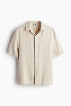 regular fit textured resort shirt