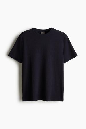 regular fit textured t-shirt