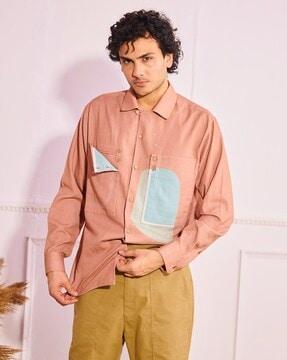 regular fit the free throw overshirt with patch pockets