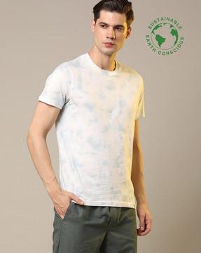 regular fit tie & dye crew-neck t-shirt