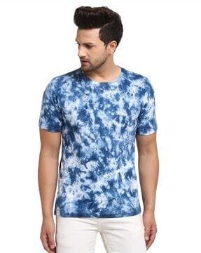 regular fit tie & dye crew-neck t-shirt