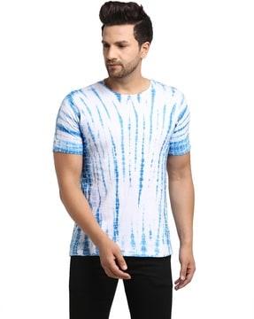 regular fit tie & dye round-neck t-shirt