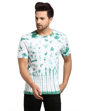 regular fit tie & dye round-neck t-shirt